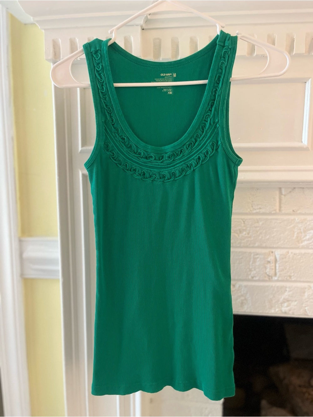 Old Navy Emerald Green Ribbed Scoop-Neck Tank